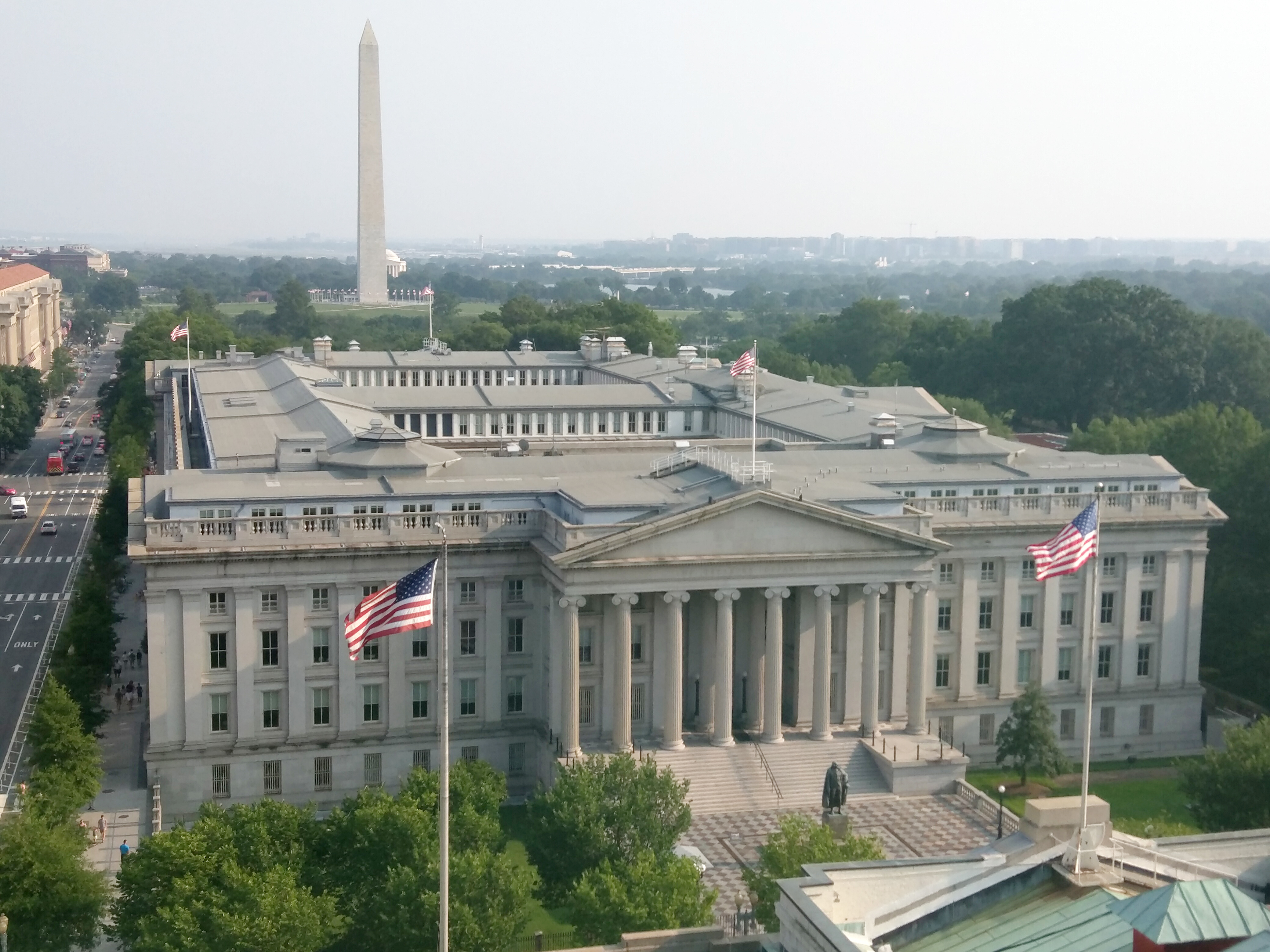 The US Treasury Building in Washington, D.C.