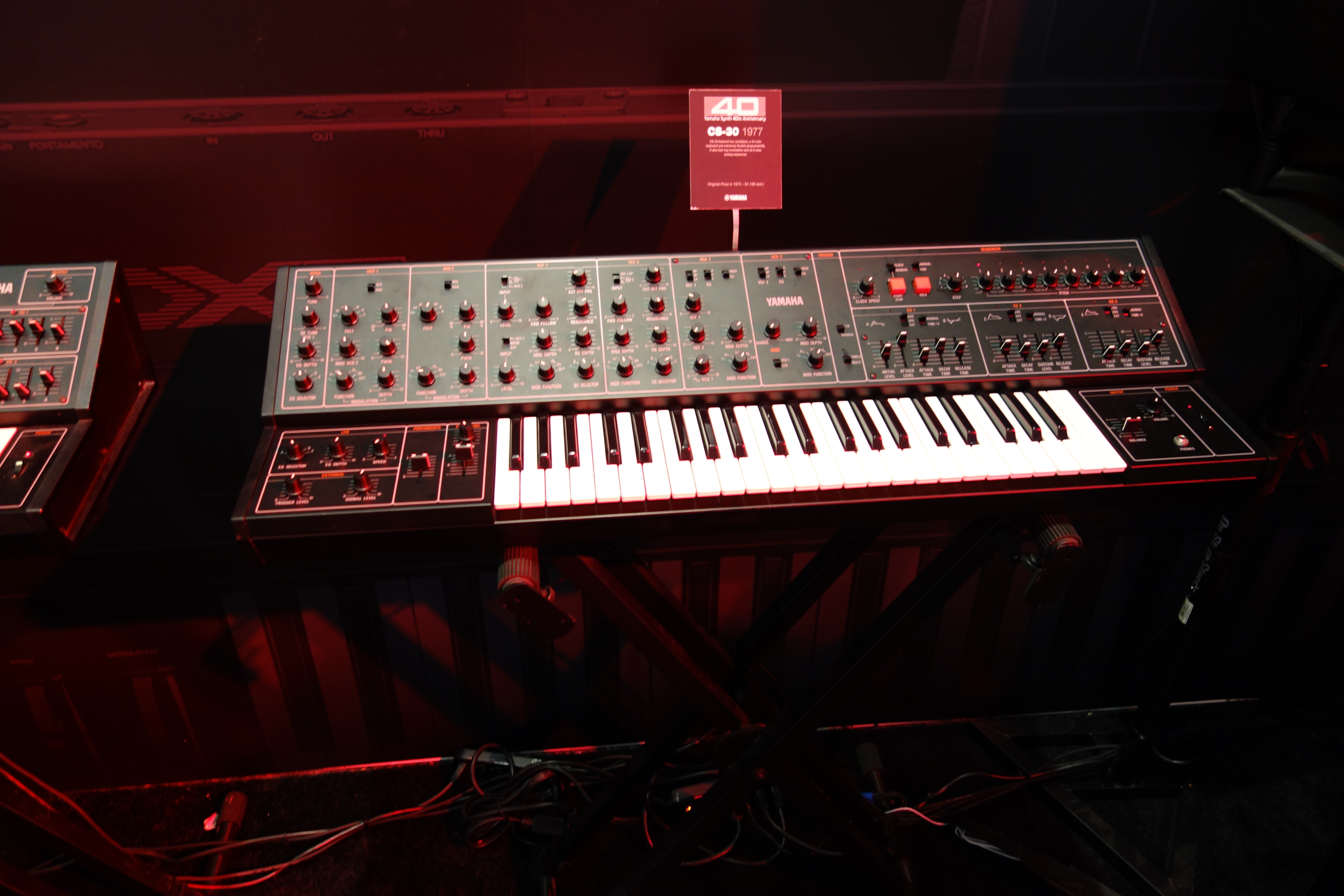 A vintage Yamaha CS-30 analog synthesizer